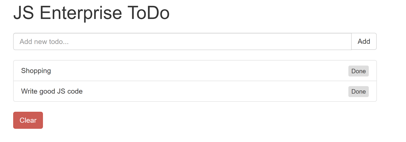 Screenshot of todo app ui